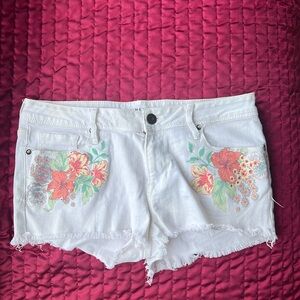 White Denim Shorts